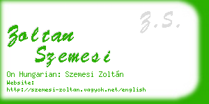 zoltan szemesi business card