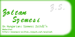 zoltan szemesi business card